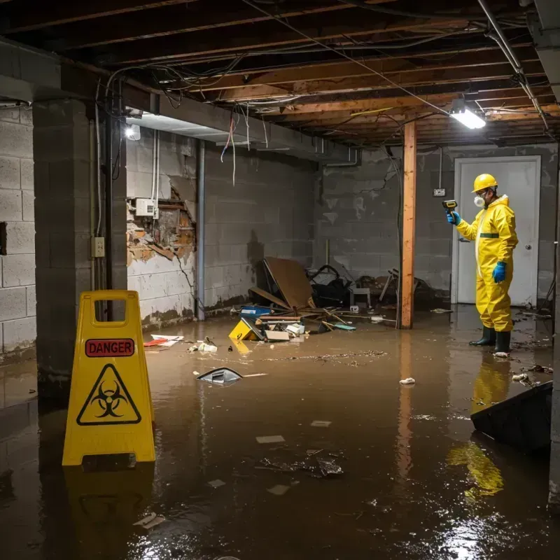 Flooded Basement Electrical Hazard in Fairfield, AL Property